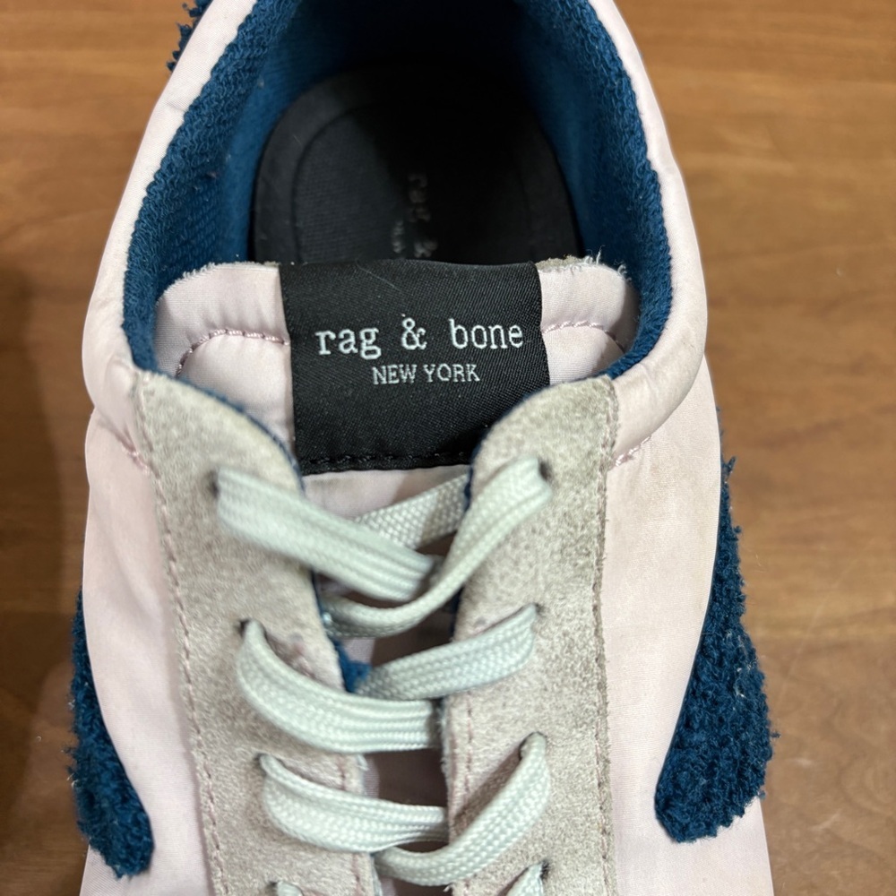 Rag & Bone NY Retro Runner Lace Up Sneakers Pink & Blue Suede, Womens size 41 - Picture 15 of 15